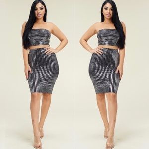 ❤️❤️❤️2 piece set crop top & skirt❤️❤️❤️